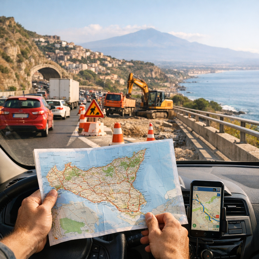 Trafic, travaux et routes siciliennes&nbsp;: préparer son itinéraire avec souplesse