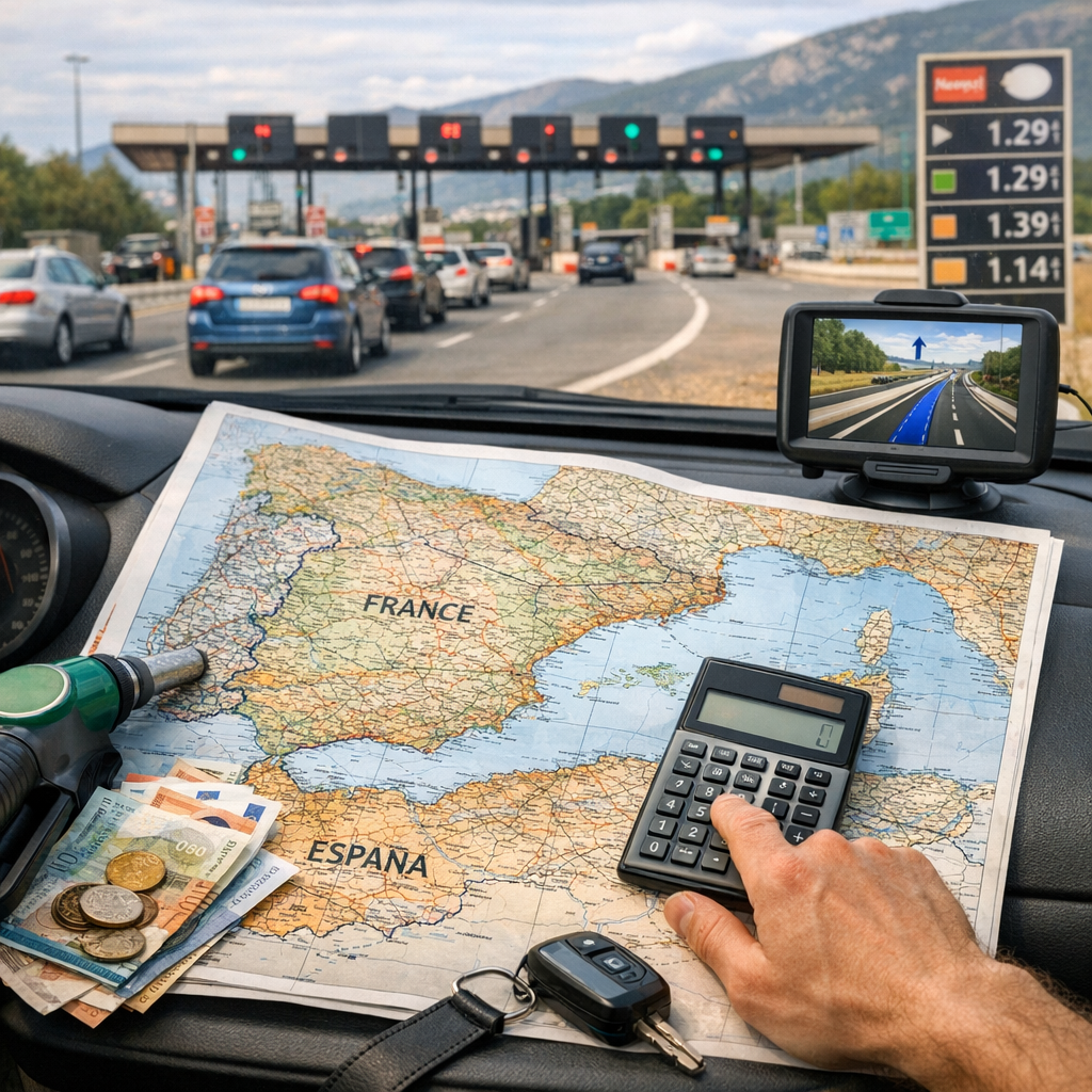 Cas pratique France-Espagne-Portugal : comparer péage, carburant, durée et routes gratuites