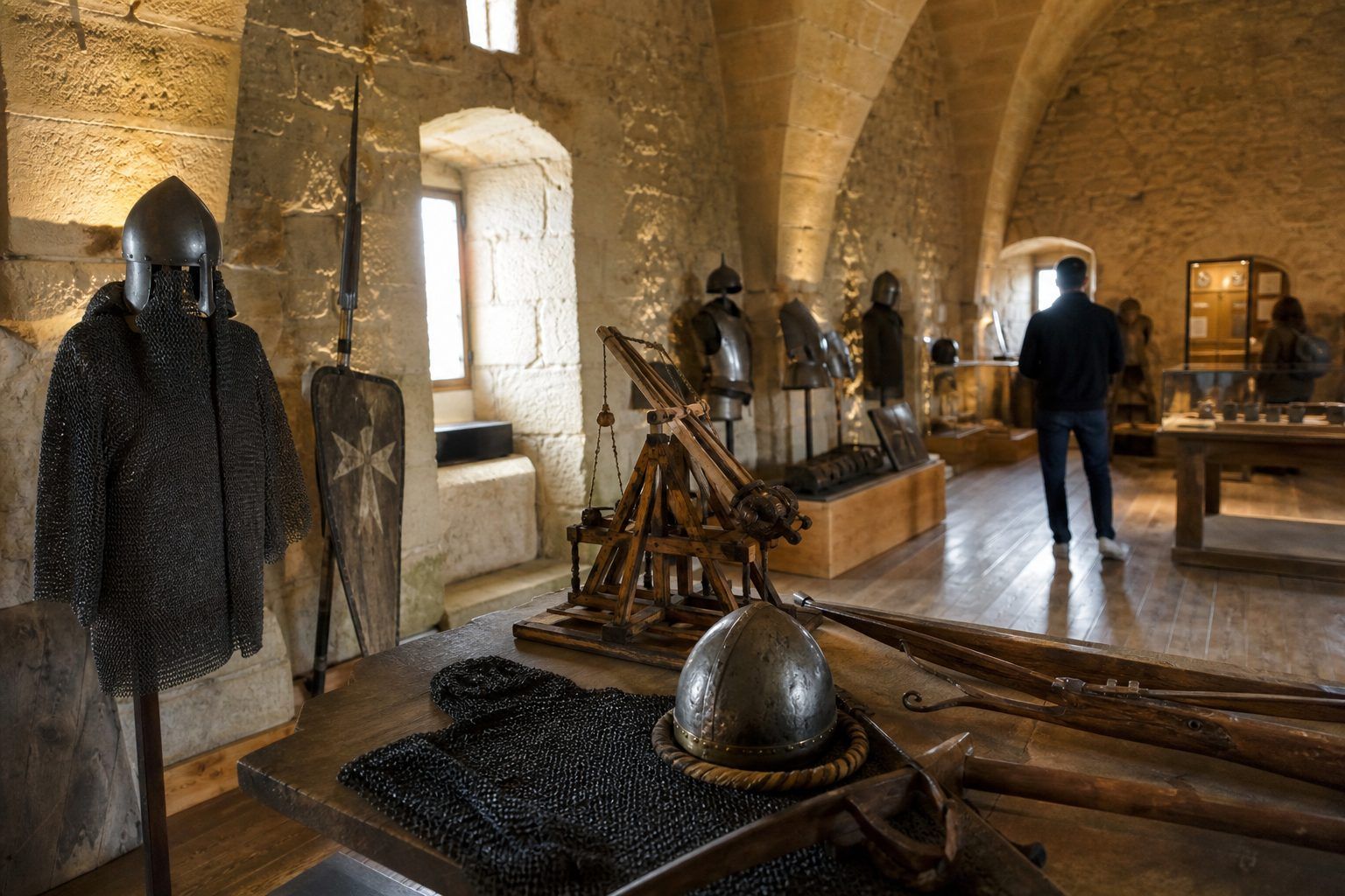 Description du musée de la guerre au Moyen Âge