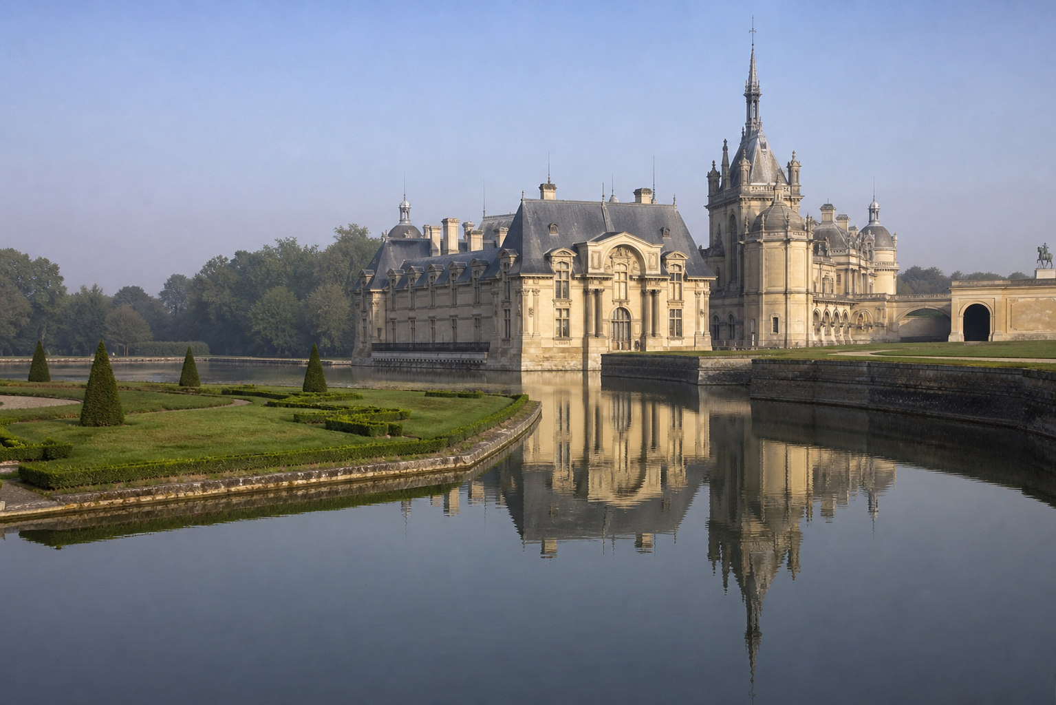 Le château de Chantilly se visite entre art, jardins et chevaux
