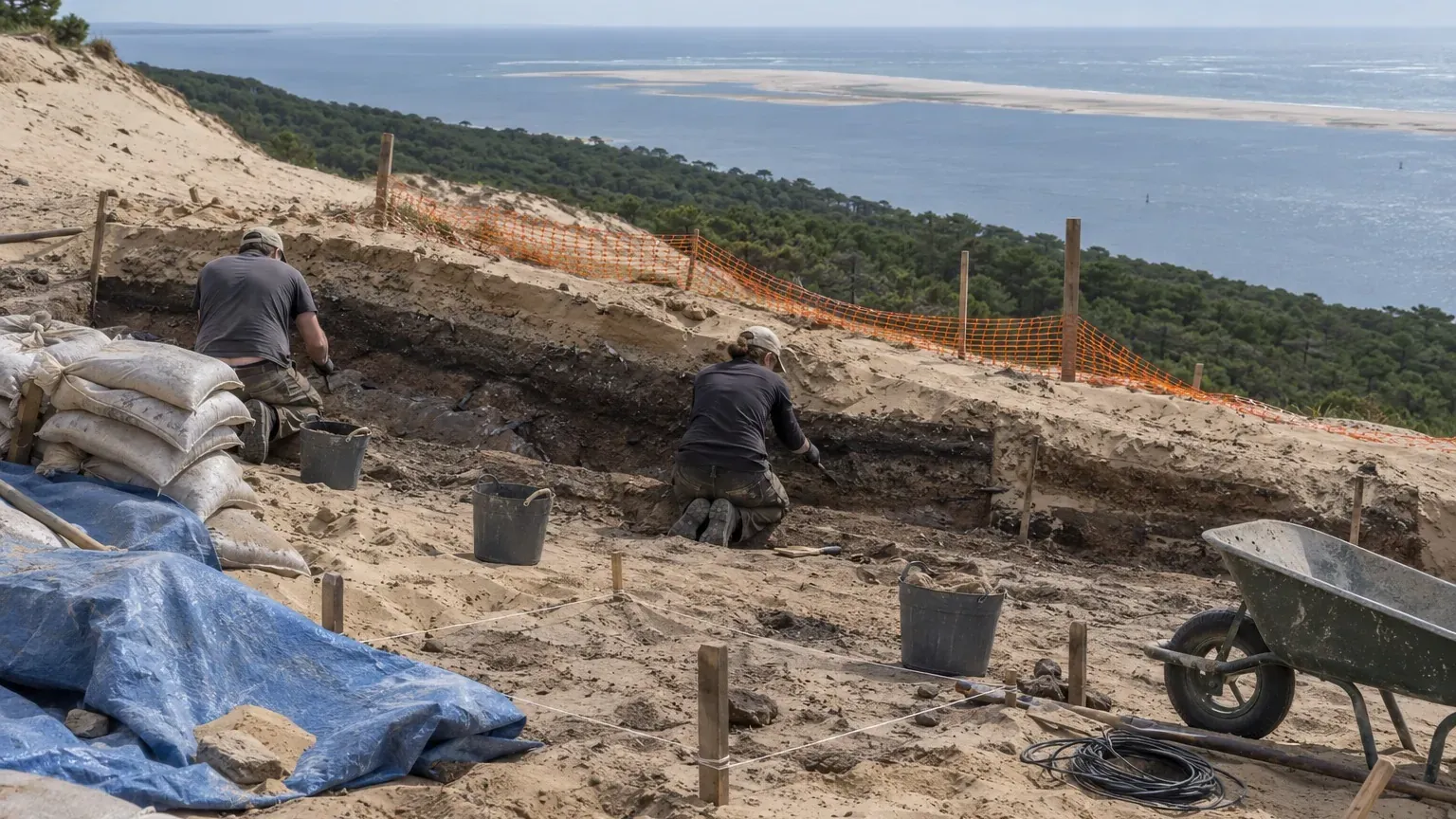 Dune du Pilat : pourquoi des archéologues creusent un hameau de sauniers sous le sable, et ce qu'ils veulent sauver