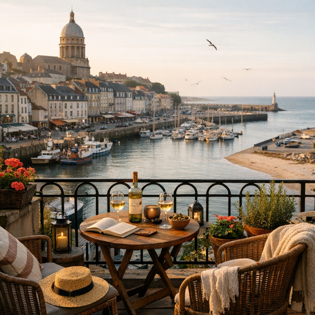 L’Escapade à Boulogne-sur-Mer : Appartement, table et séjour