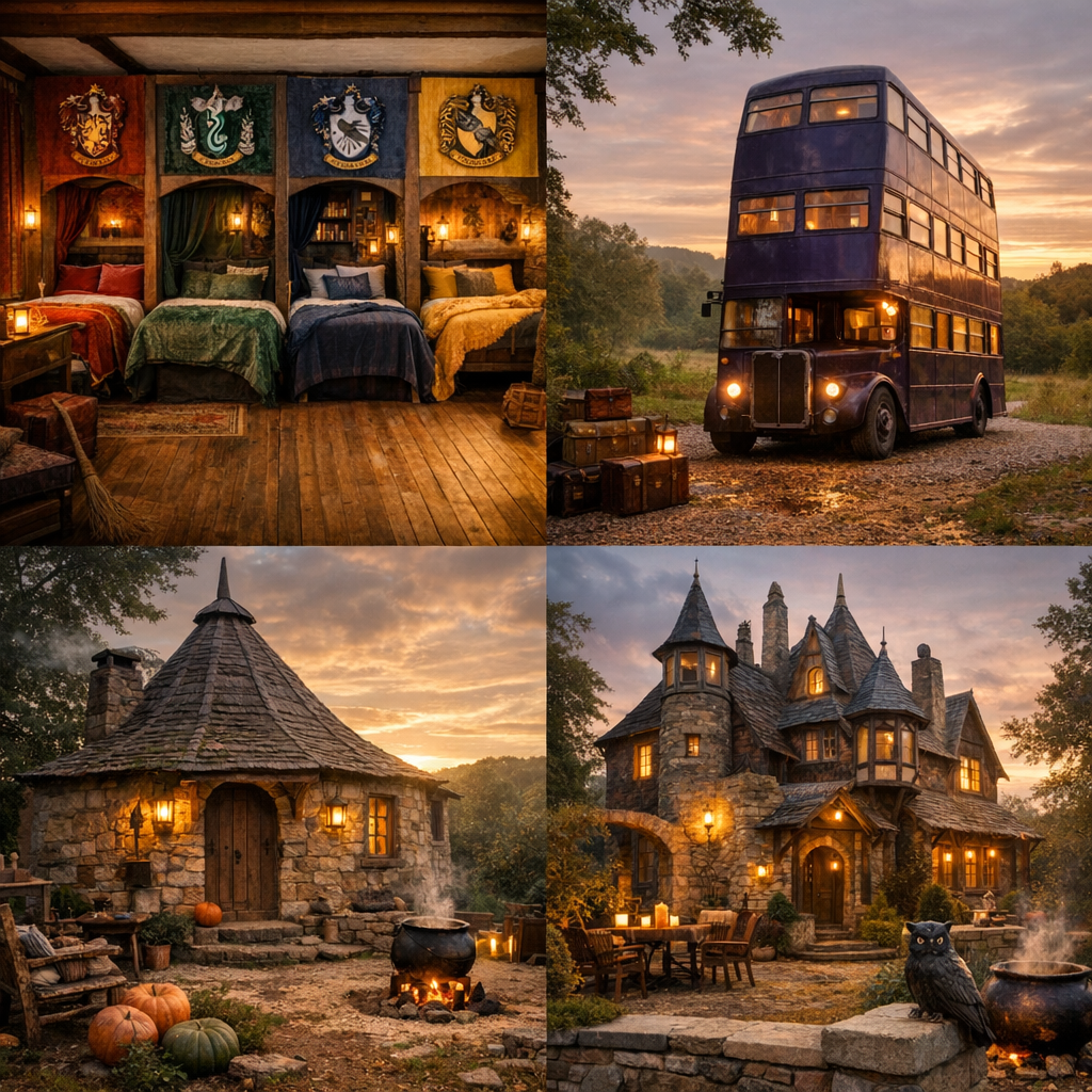 Choisir l’ambiance : quatre maisons de Poudlard, Magicobus ou maison de sorciers