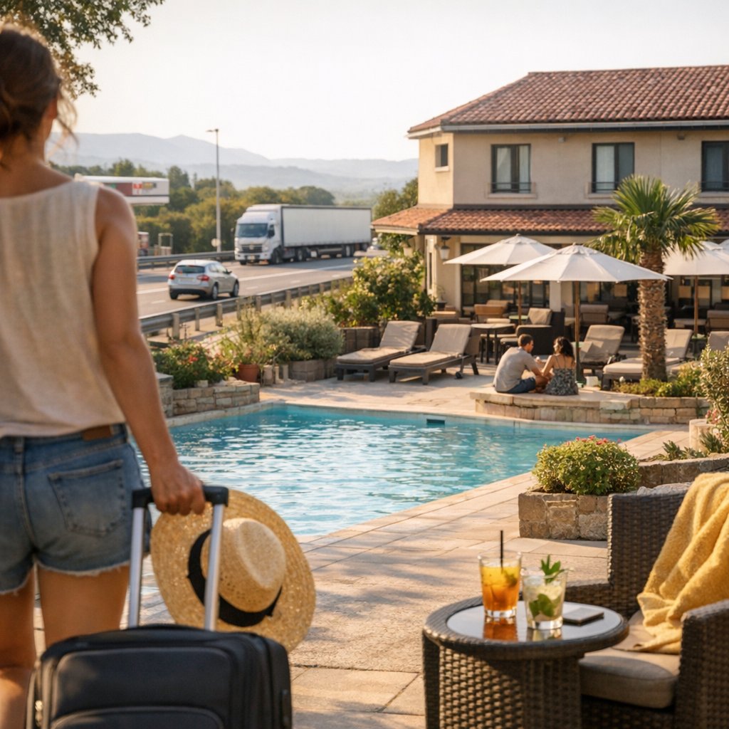 Comment réserver votre hôtel à la sortie de l’autoroute A7 sans perdre l’esprit vacances