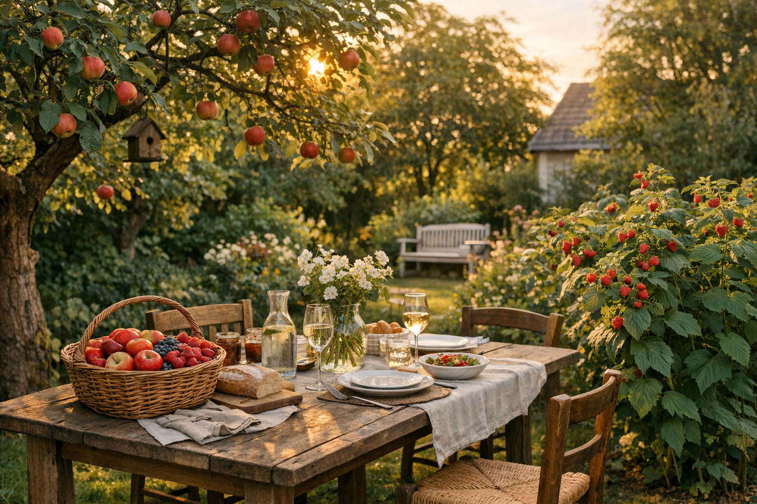 Jardin fruitier et art de vivre à la maison