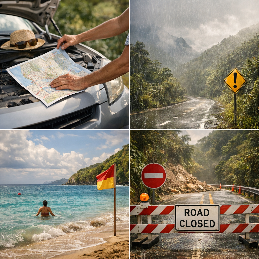 Conseils pratiques&nbsp;: voiture, météo, baignade et route fermée