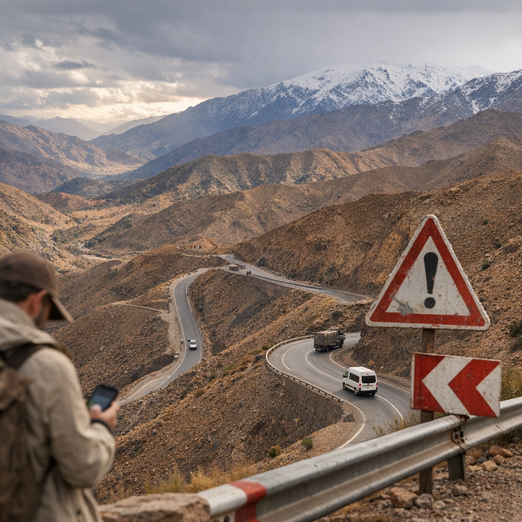 Route Marrakech Ouarzazate dangereuse ? Lire la météo et préparer le col