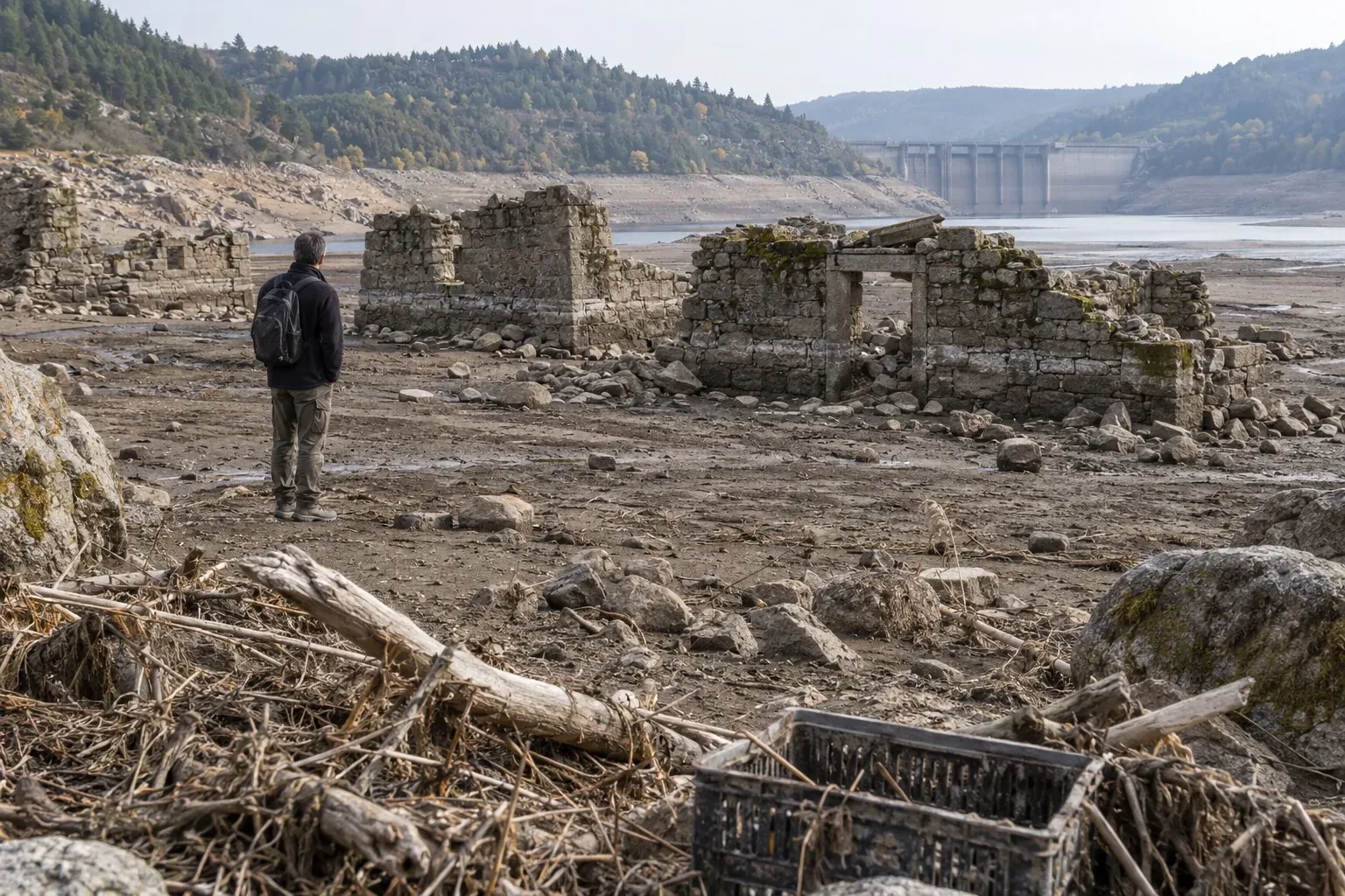 Sécheresse : pourquoi des maisons englouties resurgissent des lacs, et ce que les habitants y retrouvent